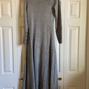 Winter long formal dress. With shoulder pads.